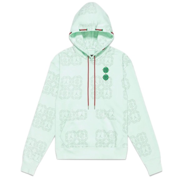 Jordan Other - JORDAN X CLOT all over print  FLEECE HOODIE|size Large|Jade